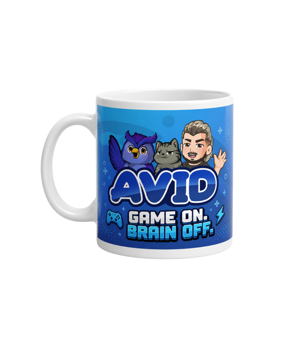 Avid Game on. Brain off. bögre