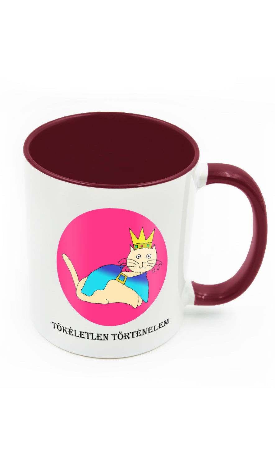 Tökéletlen Történelem bögre színes füllel és belsővel